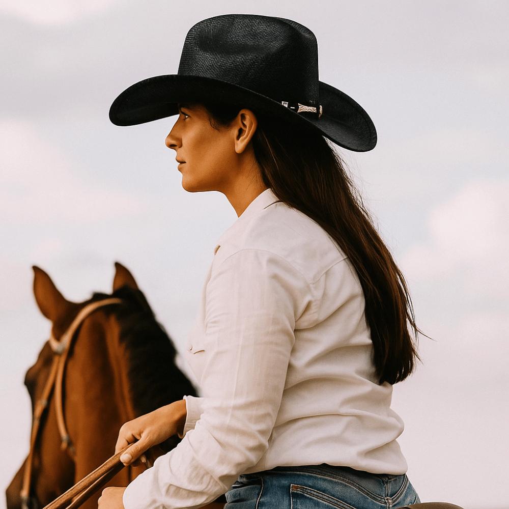 Wide Brim Cowgirl Jazz Hat Ethnic Style Visor Caps Vintage Knight Hat  Cycling