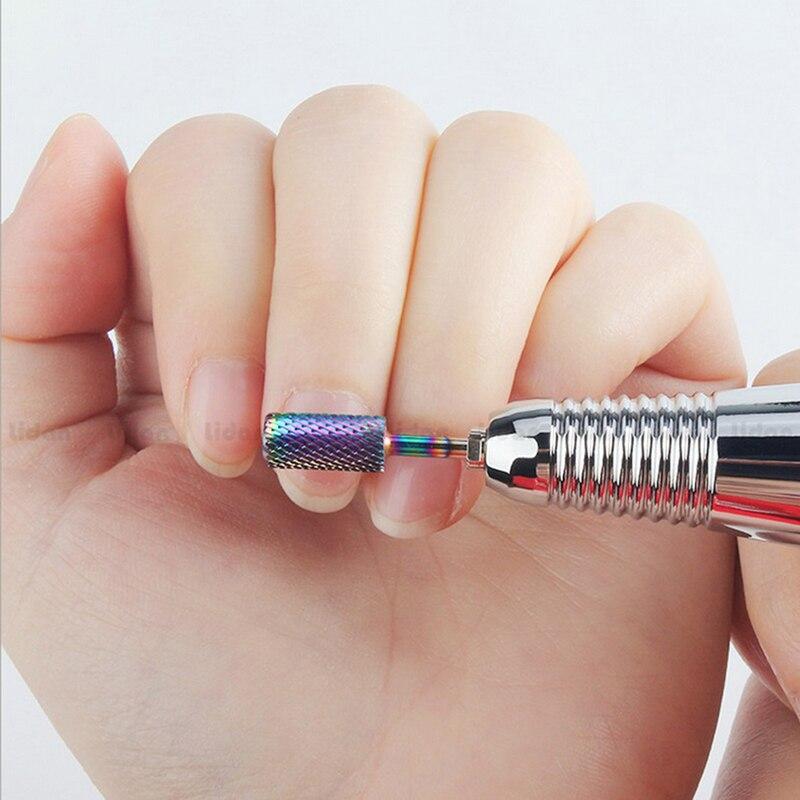 Professionelle Regenbogen Hartmetall Nagel Bohrer Maniküre Pediküre Maschine Elektrische Maniküre Bohrer Zubehör Werkzeuge