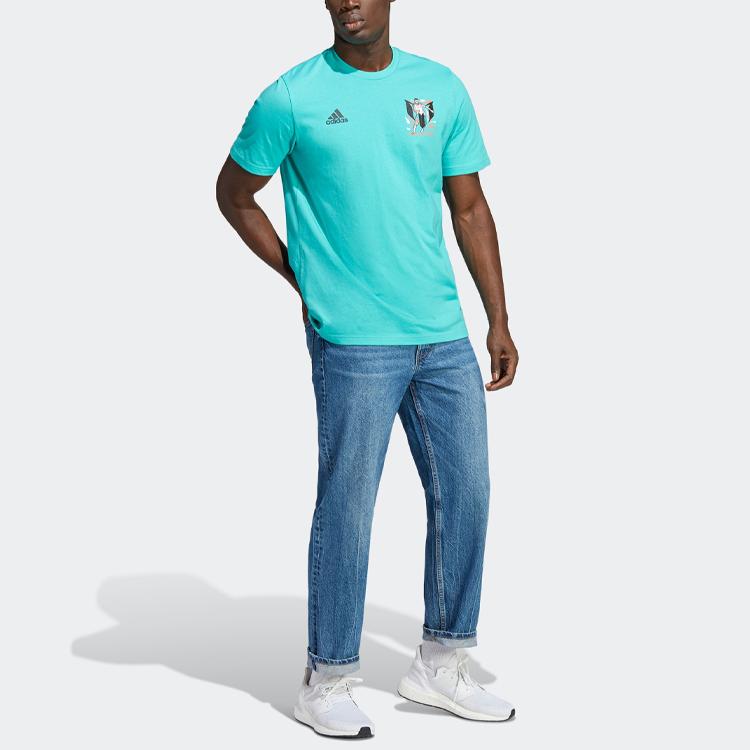 Adidas Messi Icon Graphic Tee Men Tops Light-Mint-Green HY8704