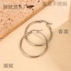 European and American High-end Stainless Steel Earrings Niche Design Size Circle Light Luxury Temperament Stud Earrings Jewelry