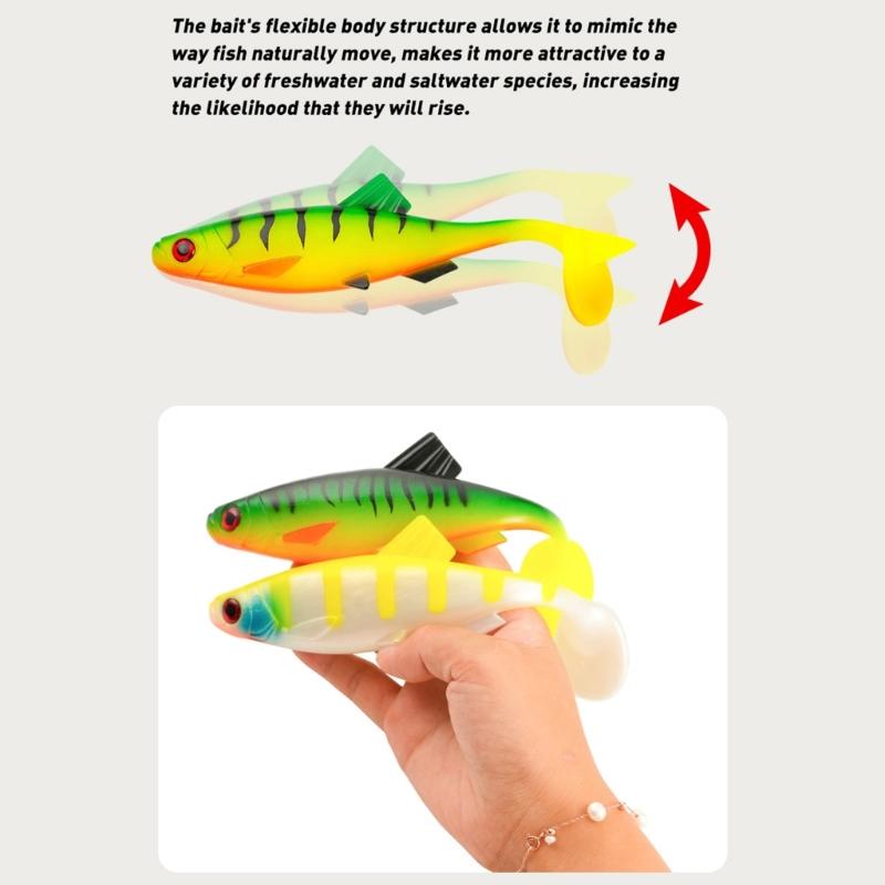 Realistic Swim Baits 20cm 56g Artificial Baits Soft Fishing Lures Paddle Tail Swimbaits Fishing Tackle Accessories