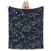 DnD Game Dice Spill Blanket Fleece All Season Breathable Warm Throw Blanket for Bedding Travel Bedspreads
