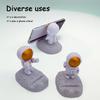 3D Cartoon Astronaut Gold Color Phone Stand Cute Figurine Desk Decor Creative Mobile Phone Holder Gift for Friends