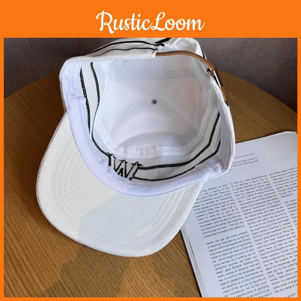 Letter Solid Color W Embroidery Unisex Cotton Baseball Cap Wide Brim Hat Fall