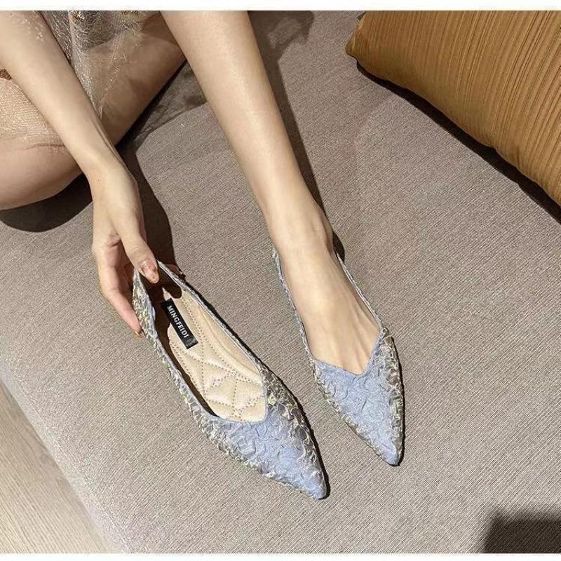 Women's Fashionable leisure versatile Flat Shoes Pointed Toe Ladies Elegant minimalist shoes comfort  Anti-slip soft-soled shoes