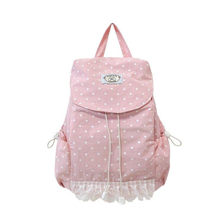 Schoolbag 1011 New Niche Trendy Polka Dot Lightweight Backpack Backpack Versatile Casual Backpack for Commuters and Students