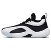 Anta KT Team Amortiguación Antideslizante Resistente a la Abrasión Zapatillas de Baloncesto de Caña Baja para Hombre Negro Blanco 112331612-2