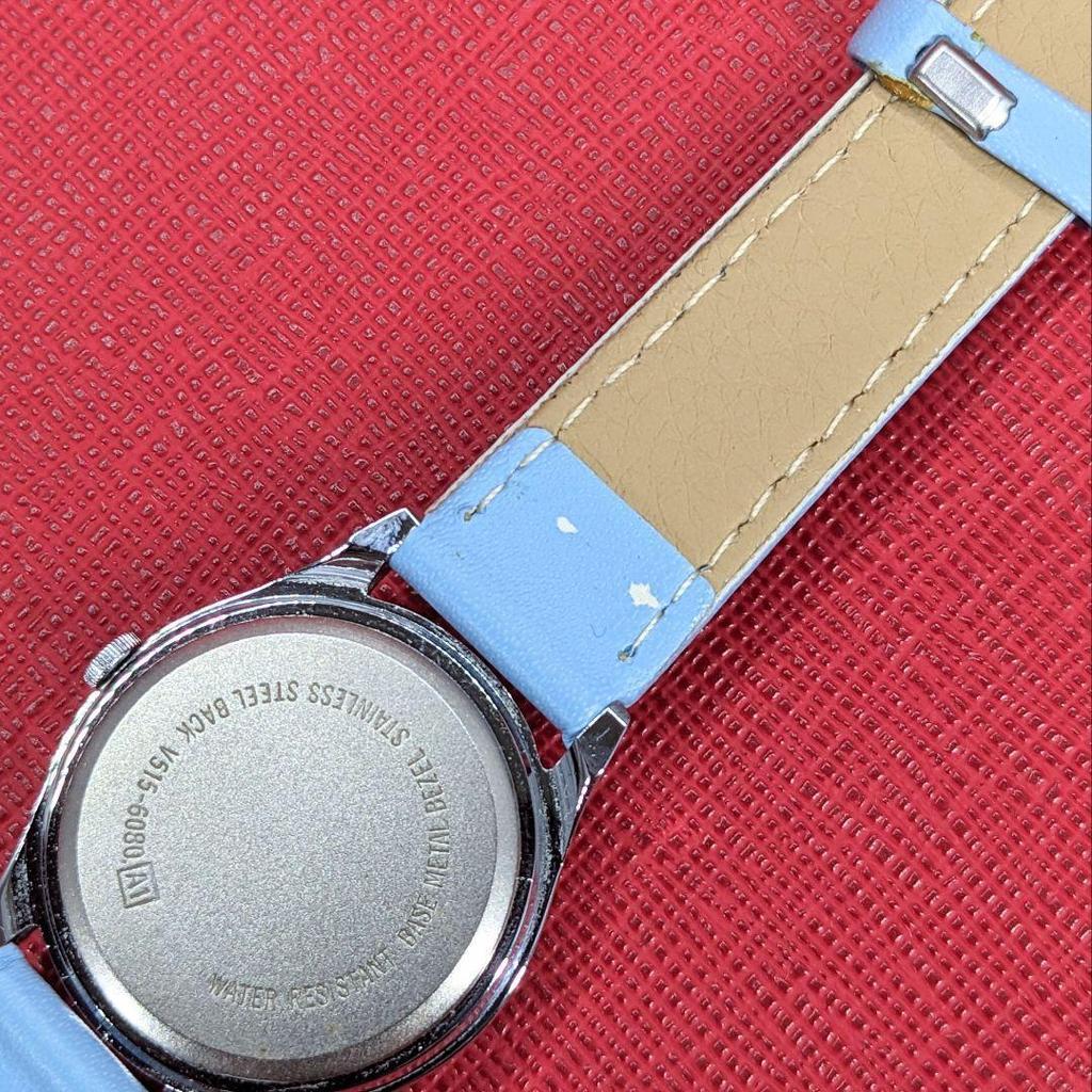 Used LORUS Mickey Watch Ladies Blue Leather Belt