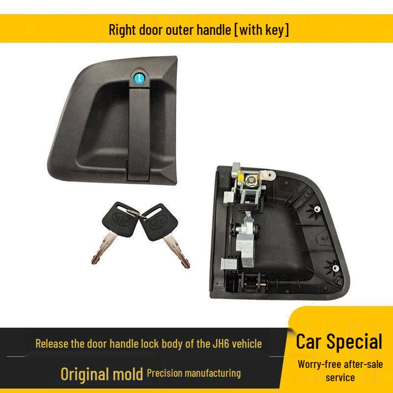 Jiefang JH6 Car Door Handle & Lock Cylinder Assembly for Central Control Standard