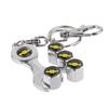 CCTNM1 Car Wheel Tire Valve Cap with Wrench Keychain for Chevrolet Cruze Aveo Silverado Captive Traverse Spark Equinox Malibu Sonic SS