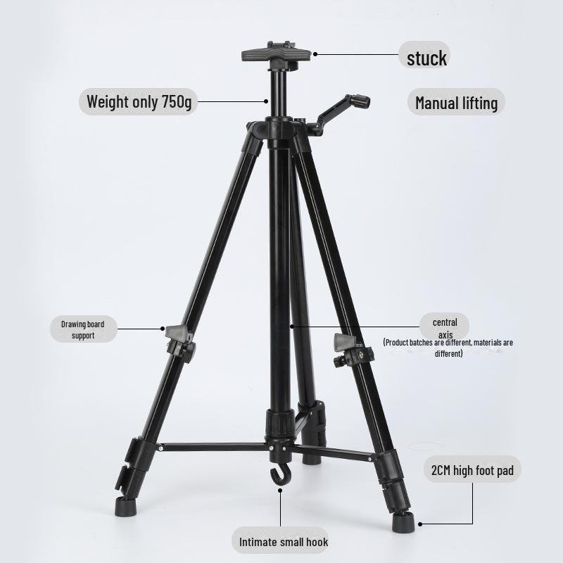 Portable Hand-Cranked Folding Easel for Art Students