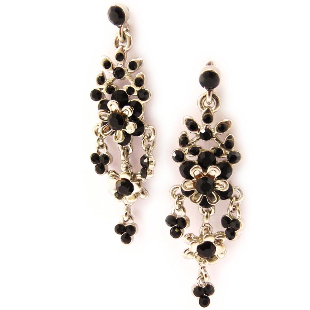 Les Trésors De Lily [E5873] - 'Diva' Designer Earrings black/Black