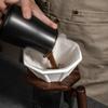 Åttkantig handkaffefilterkopp keramik svartvit hushållsåttkantig droppfiltertratt