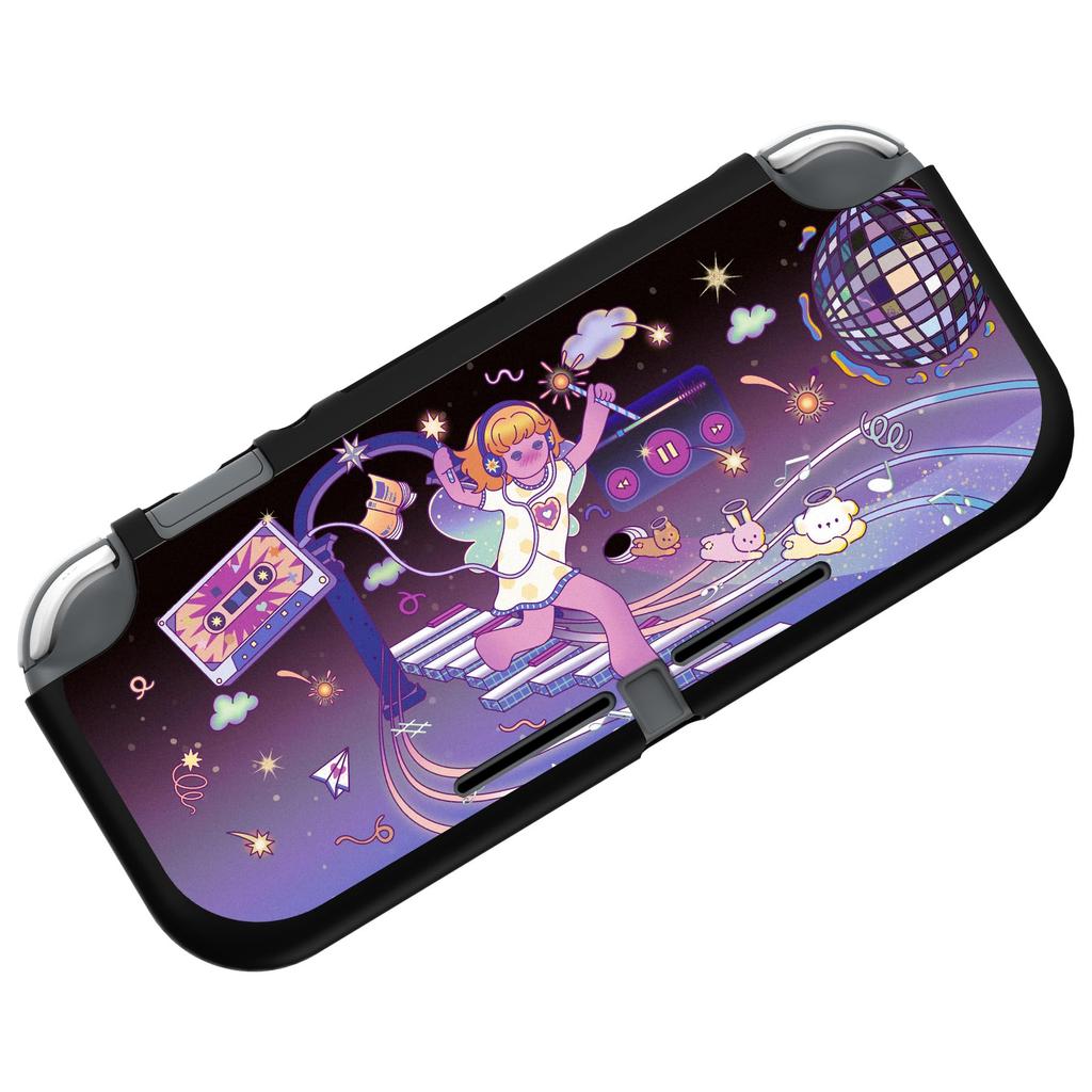 Custom Protective Case Compatible with PlayVital Switch Case Cover Compatible with Switch Lite (soft) Lite, (soft) [Dancing Note]