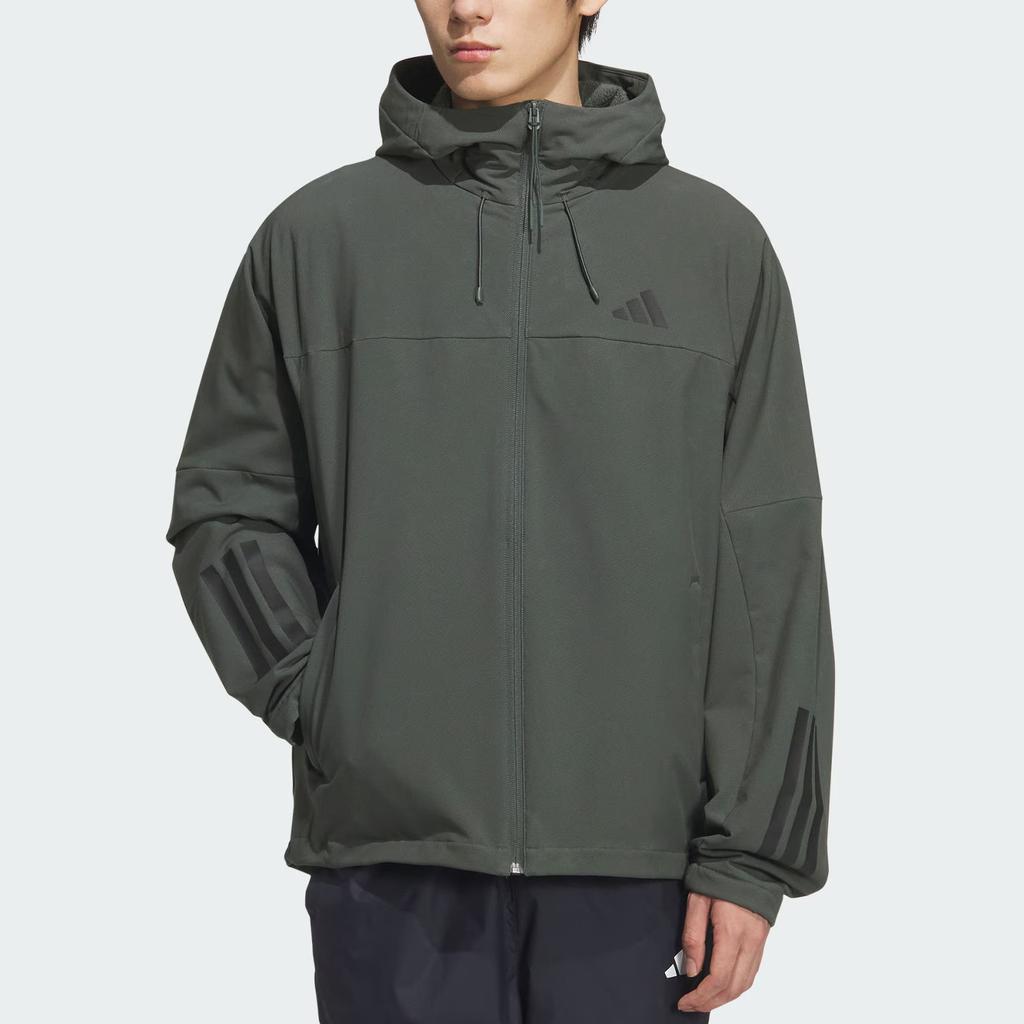 Adidas Soft Shell Water-Resistant Fleece Lined Hooded Jacket Unisex Jackets KF5225