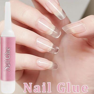 Transparenter Nailart-Kleber, wasserdicht, schnelltrocknend, für künstliche Nägel, Strass-Dekoration, Acrylkleber, Verlängerung, professionelles Klebewerkzeug