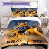 3pcs Bumblebee3 Design Cover Set - HD Printed Bedding with 1 Cover and 2 Pillowcases - Perfect for Home and Dorm Decor