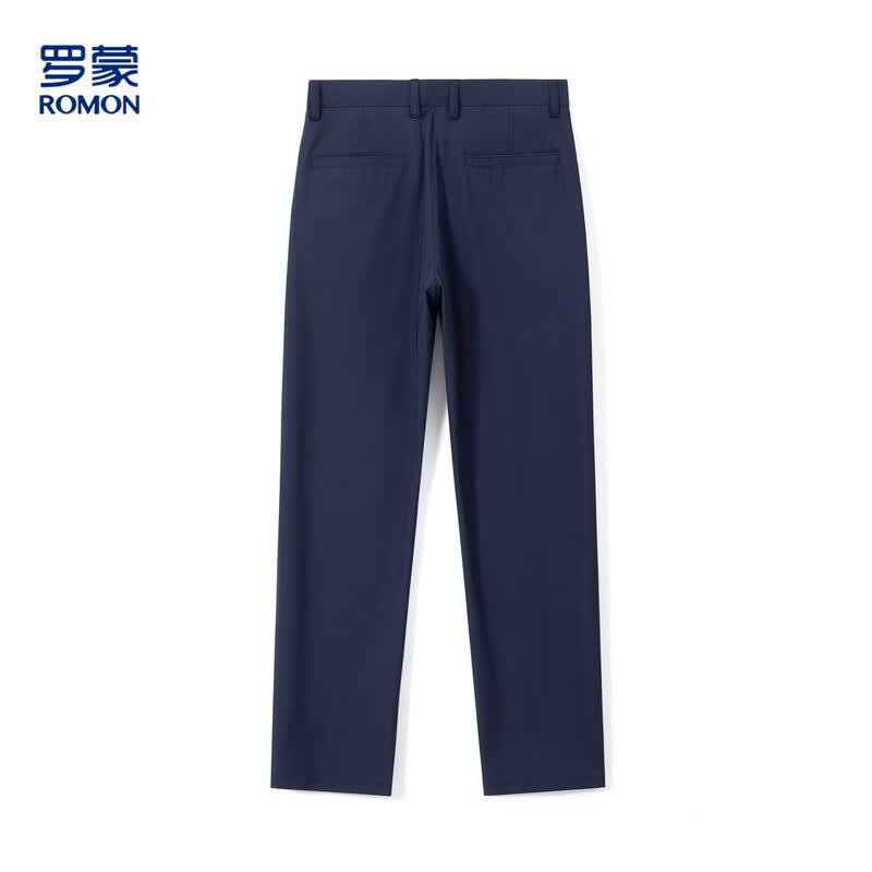 ROMON Men's Ice Silk Business Casual Straight Pants