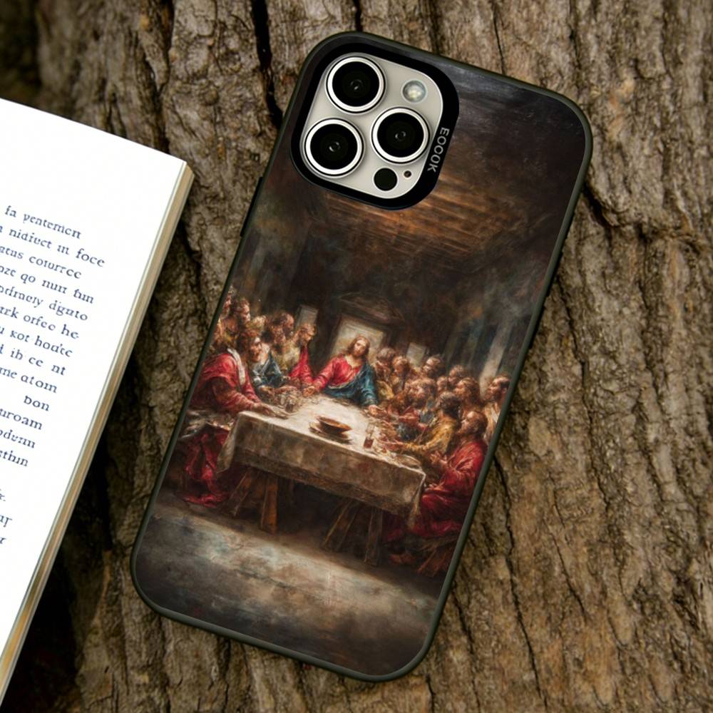 Custodia per Telefono Gesù Cristo Per iPhone 17,16,15,14,13,12,11 Plus,Pro Max,XS,Interno Placcato Argento Colorato
