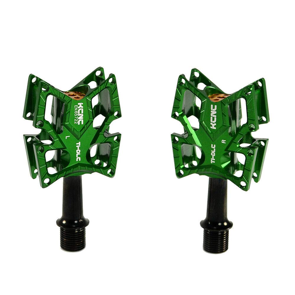 

KCNC KNIFE Titanium Spindle Road Platform SK2174 Pedals, Green, KPED01-TI-GR, зелёный
