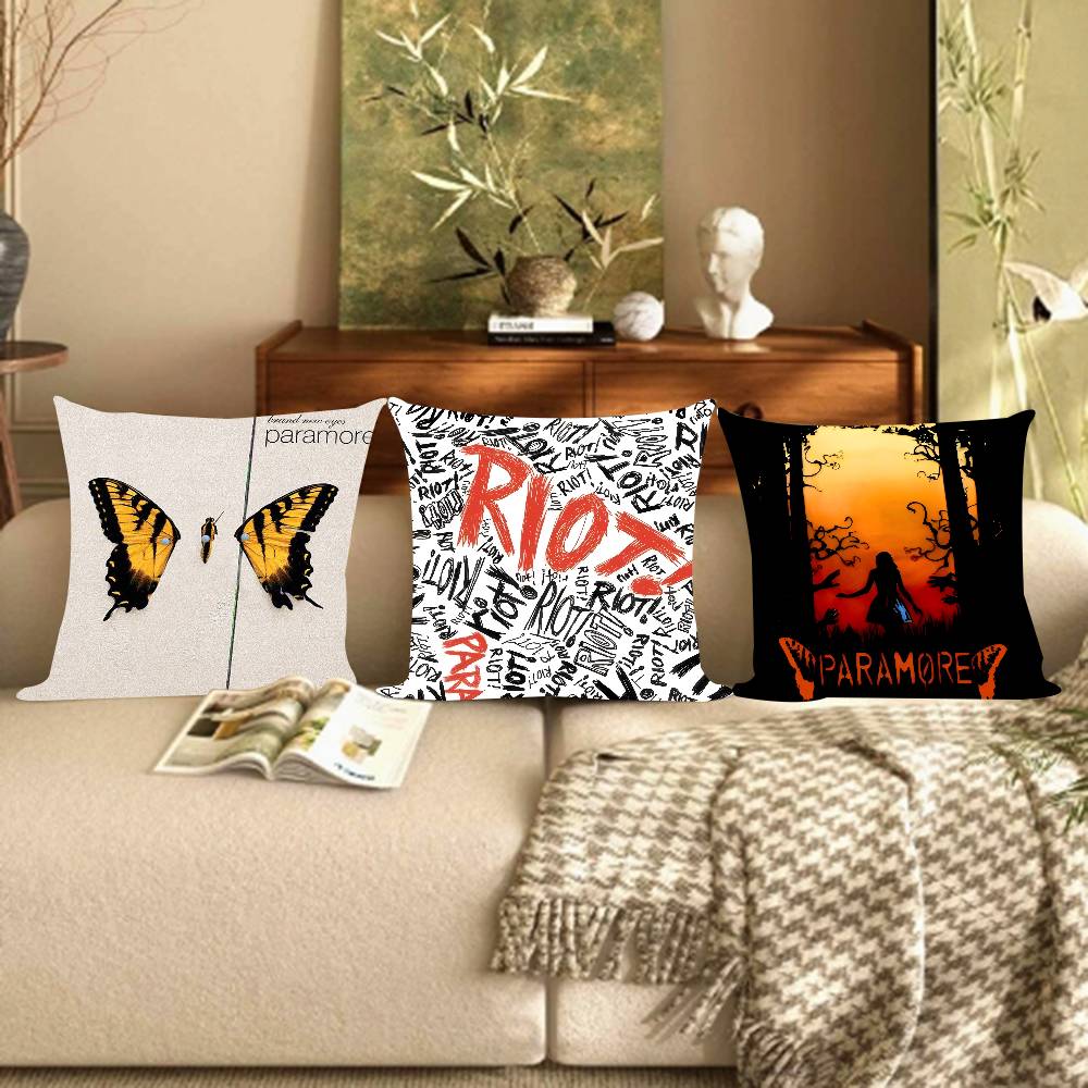 Band paramore logo  Cushion Cover Decorative Pillow Sofa Home Decor case pillow cases