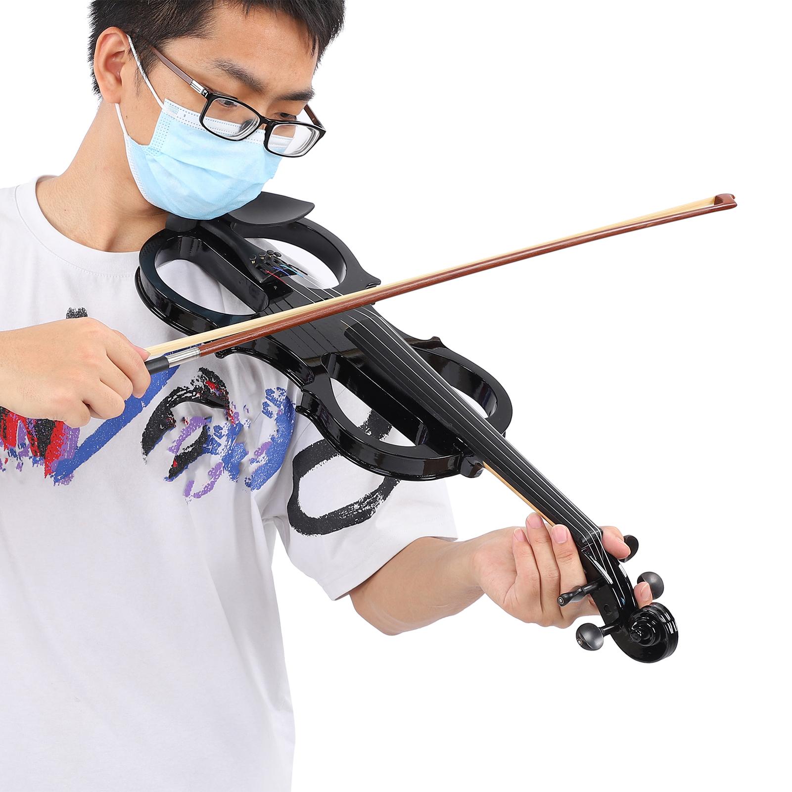 Violin Set 4Celsius4 Electroacoustic Ebony String Instrument with Tuner Bow Accessories
