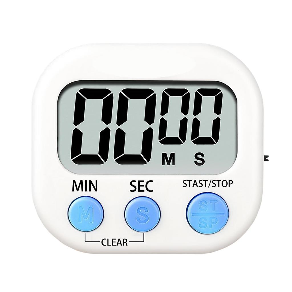 ALLVD KitchenLearning Timer, 99-minute 59-second Countdown, Large, Easy-to-read LCD Screen, Simple Operation, with Rack, Loud Noise, Suction Function
