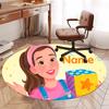 Custom Name Ms. Rachel Printed Round Rug Carpet Chair Rug Area Rug Entryway Doormats,for Office Chair Living Room Bedroom Kitchen Room.
