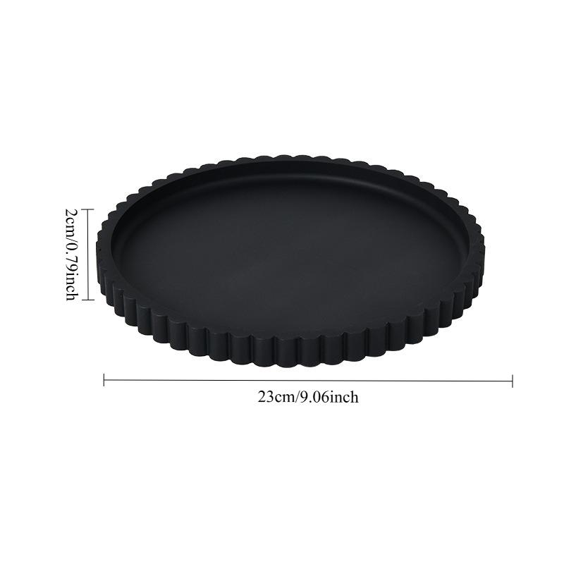 

Modern Black Silicone Round Tray Coffee Table Centerpiece Minimalist Home Decor Organizer for Perfume Display Coffee Bar чёрный
