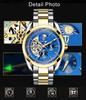 Duke of Lorraine Skeleton Mechanical Watch: Multi-Function, Luminous, Waterproof, Casual Business Steel Band