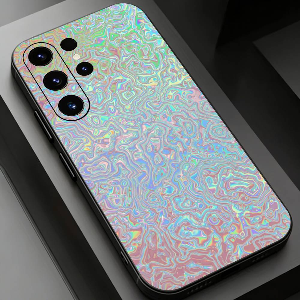 Holographic Bubble Y2K Style Phone case for Samsung Galaxy S24,25,26,23 22,21,S20 Plus Ultra FE soft fundas cases