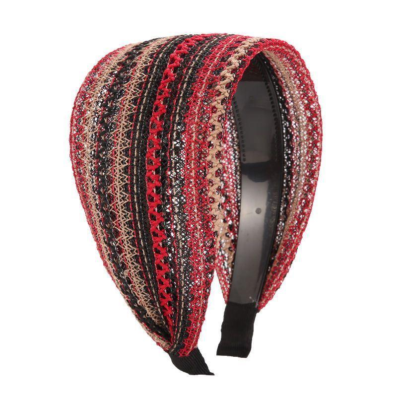 Wide Edge Hairband Hair Clip Ethnic Style Hair Accessory Toothed Anti-Slip Versatile For Covering Gray Hair And Frizz For Women