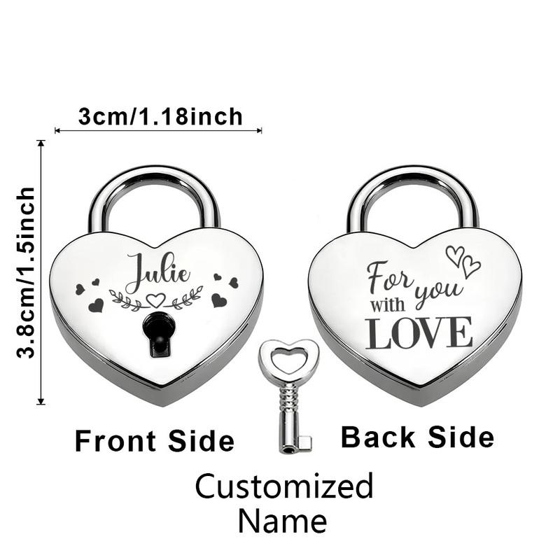 1PC Love Customized Name Couple Wishing Lock For Bag Suitcase Luggage Box Wedding Birthday Trip Gift Love Padlock