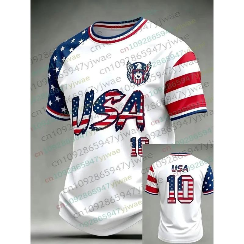 Maglia da Calcio Americana 2026 per Uomo Donna Bandiera USA Speciale Maglia da Calcio per Giovani Estate Competizione Genitore-Figlio Allenamento T-shirt