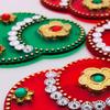 RSINC Acrylic Decorative Diwali Rearrangeable Rangoli for Floor, Wall, Table Rangoli7 Pieces Re-Useable Kundan Baby Rangoli Acrylic Baby Rangoli