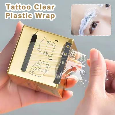 1 Roll Tattoo Film Wrap Microbading Plastic Preservative Clear Cover 42mm*200mm Disposable Eyebrow Lips Body Tattoo Supplies