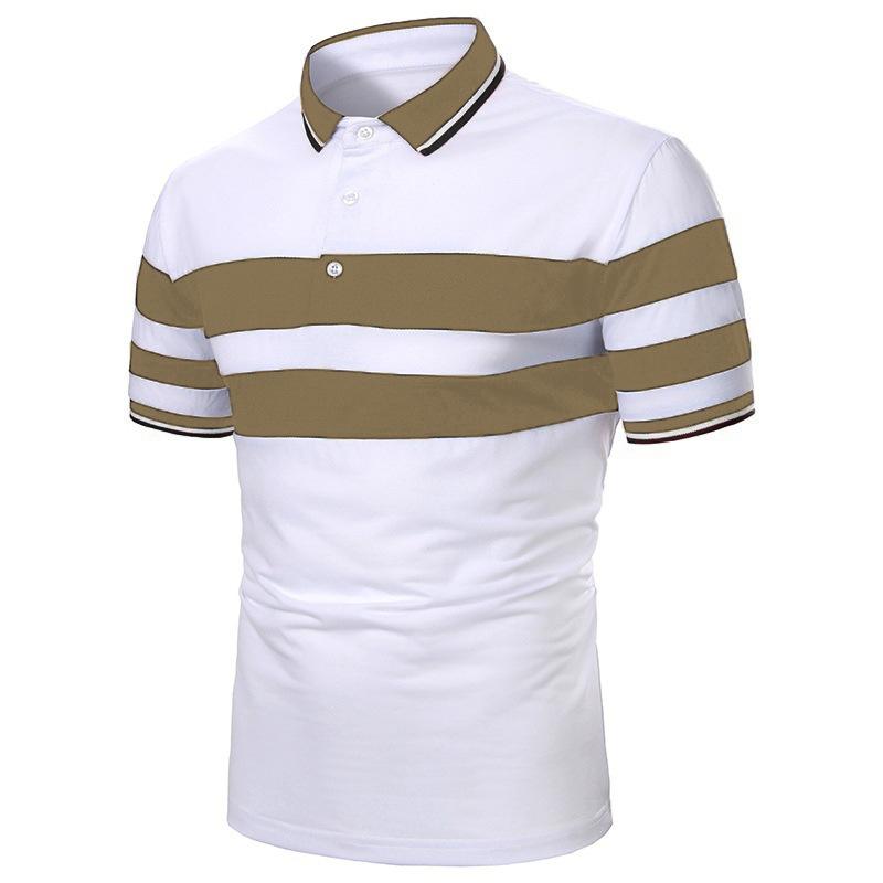 Summer Men's Short-sleeved T-shirt Fashion Stitching Classic Men's Short-sleeved Polo Shirt