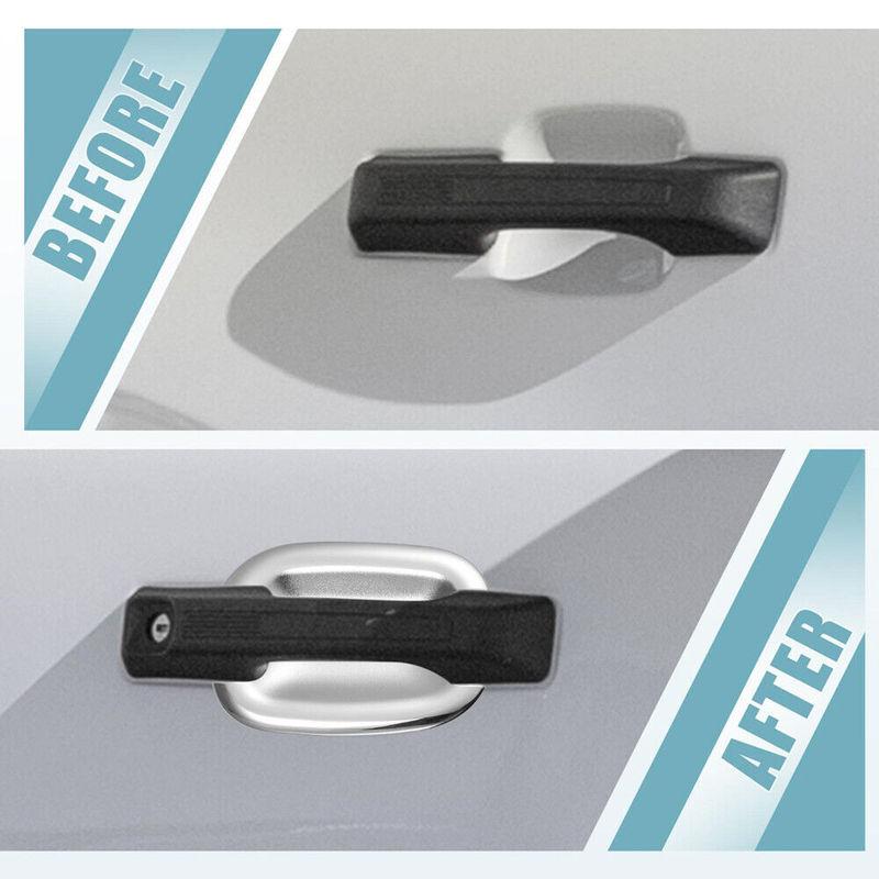 For Ford Bronco Sport   4Pcs Silver ABS Car Exterior Door Handle Bowl Cup Cover Guard Trim Case Accessories Chrome