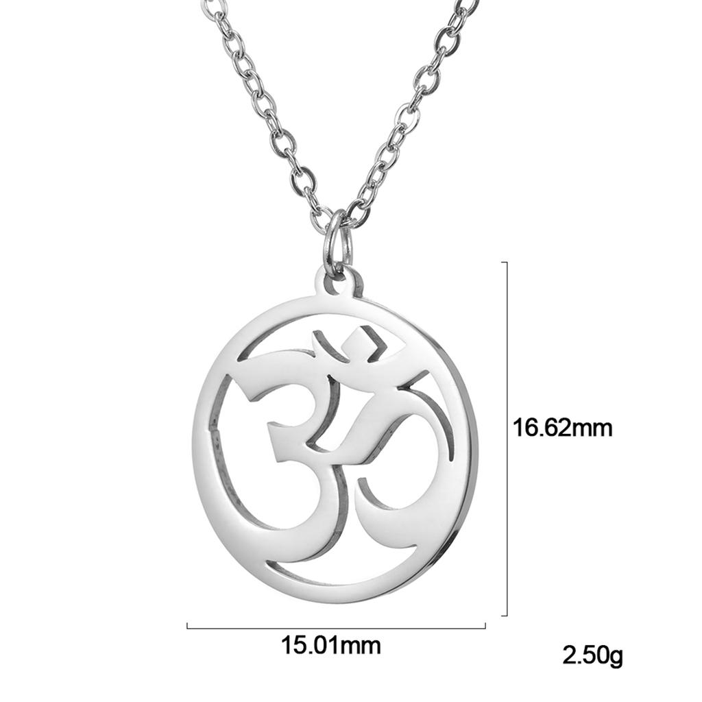 Collana Simbolo Om Shiva Indù Acciaio Inossidabile Pendente Simbolo OM Yoga Catena Amuleto Vintage Gioielli Regalo