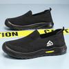 Herrenschuhe Stoffschuhe neue atmungsaktive Mesh-Schuhe Ein-Pedal-Faulenzerschuhe weichsohlige Herrenstoffschuhe Freizeitschuhe