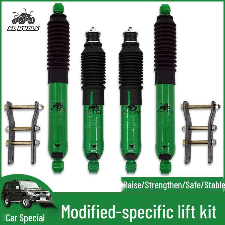 Cheetah Qibing Black King Kong Q6 Shock Absorber Lift Kit with 2-Inch Leaf Spring Shackle Modification