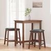 VidaXL Bar Chairs with Cushions 2 Pcs Brown Solid Rubberwood, Chair, Kitchen Bar Stool, Chair of 4102577