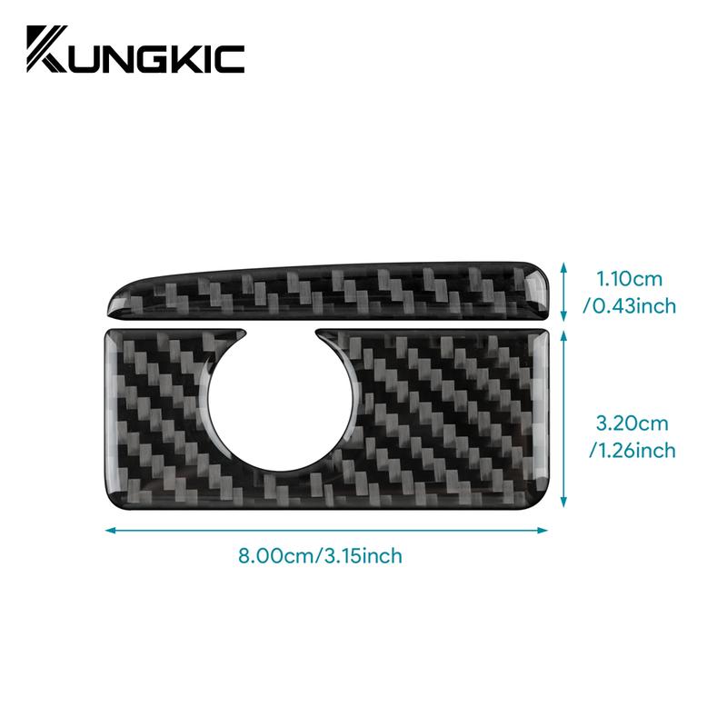 Real Soft Carbon Fiber Sticker for Acura ILX 2013 2014 2015 2016 2017 2018 2019 2020 2021 2022 LHD Car Co-Polit Storage Box Trim.