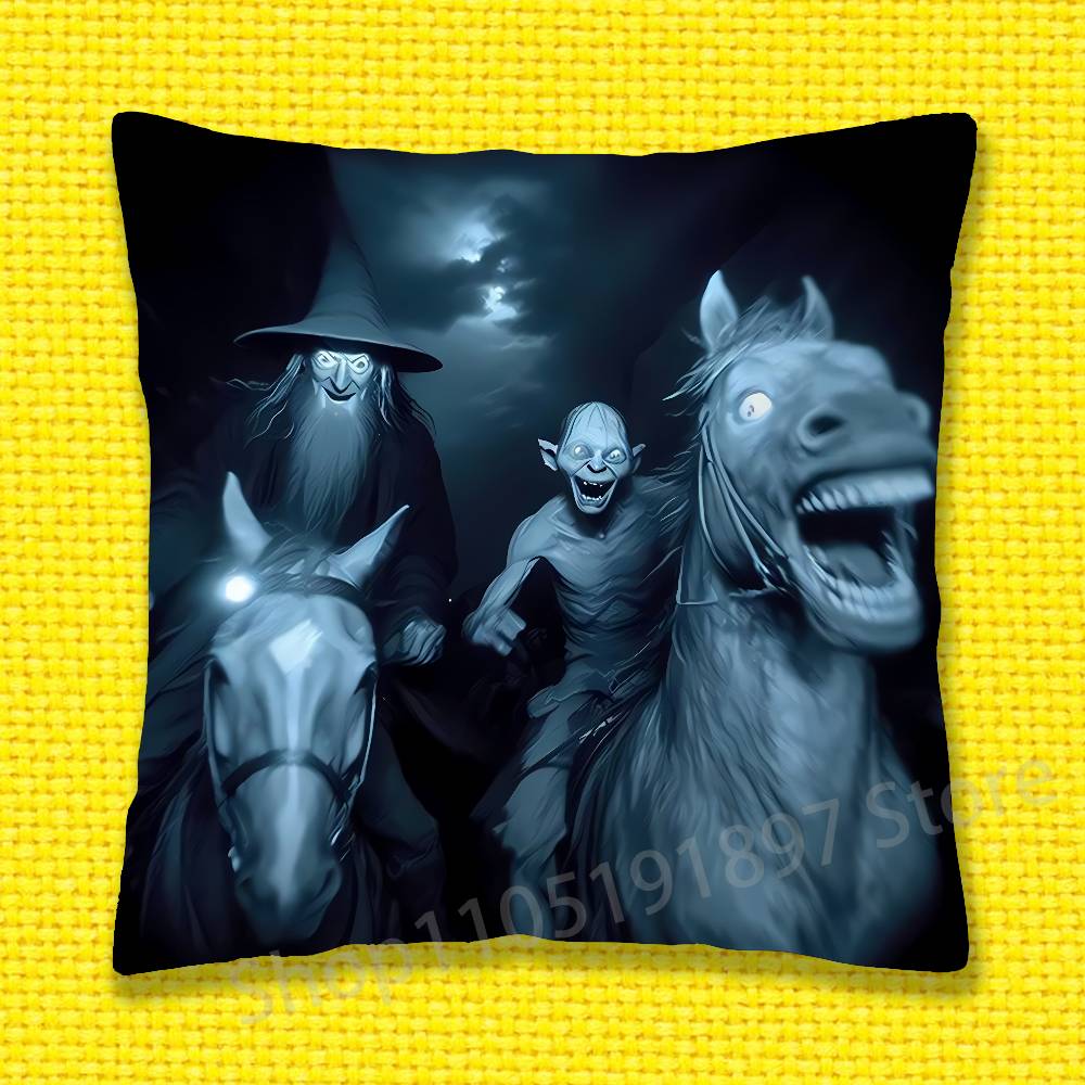 L-Lord of the R-Rings Gollum Throw Pillow Case For 55x55cm 30x30cm 50x50cm 45x45cm 40x40cm Square Chair Pillowcase Case