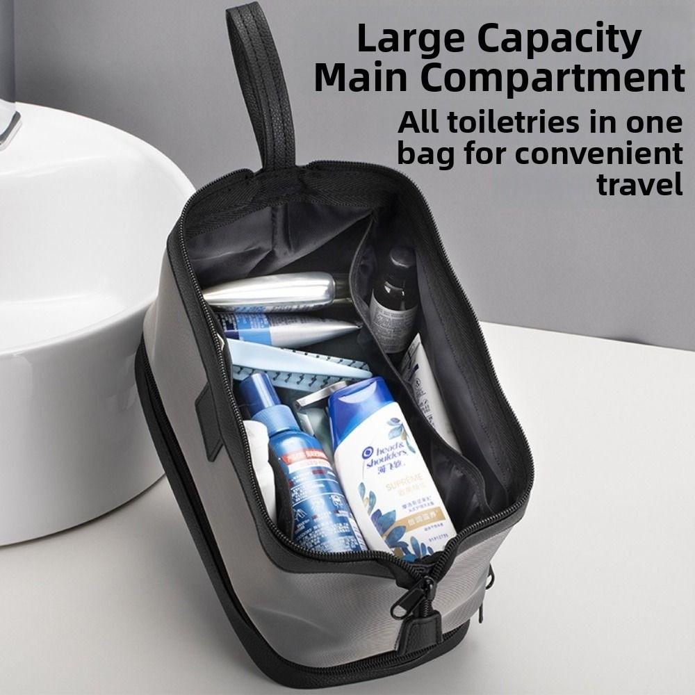 Large Capacity Travel Toiletry Bag Waterproof Dry/Wet Separation Cosmetic Bag Portable Bathing Bag Storage Pouch for Men Women