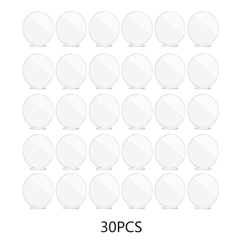 

30 шт. Акриловые свадебные номера столов DIY пустые прозрачные знаки с базовой подставкой для украшения стола для свадебной вечеринки белый