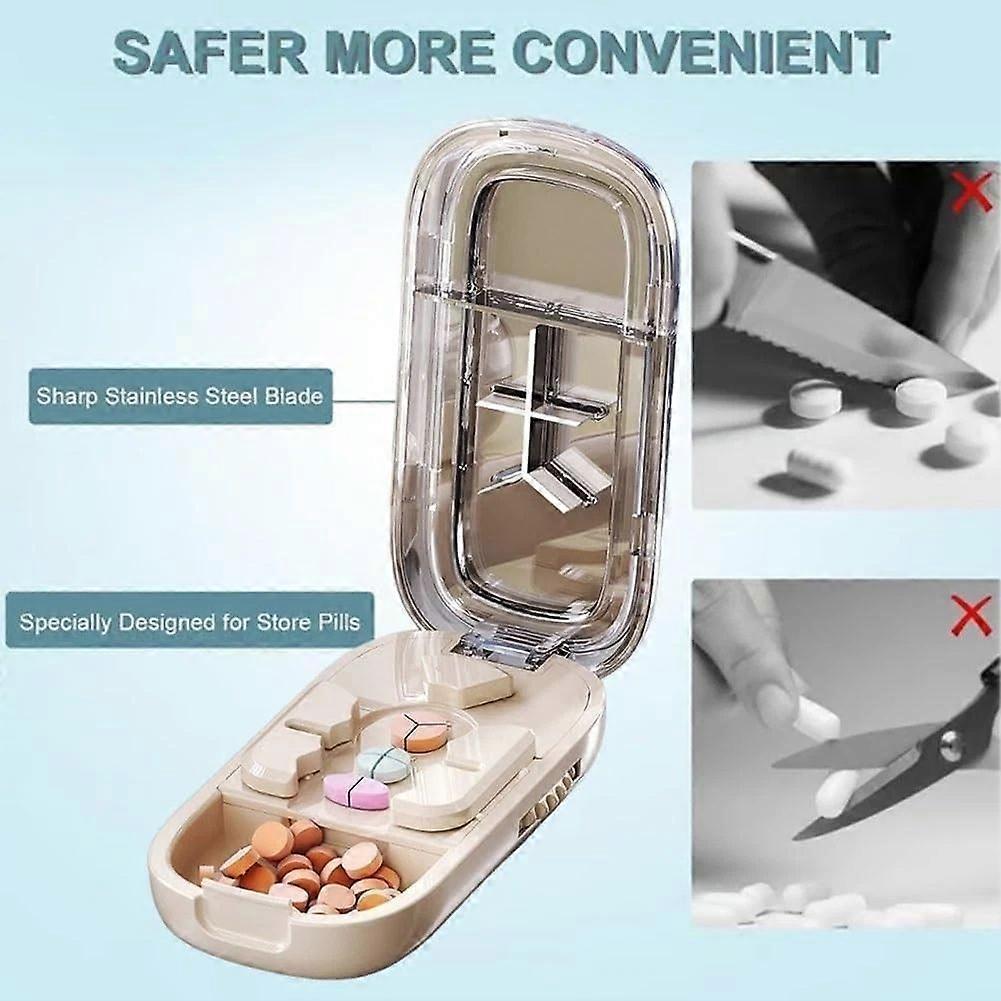 Portable Pill Cutter, Professional E-Chu Pill Cutter for Small or Large Pills