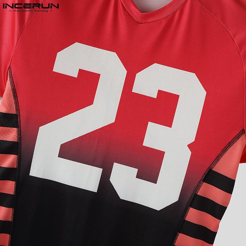 INCERUN Men's Sleeveless Letter Print Fitted Leotard Jumpsuits Underwear