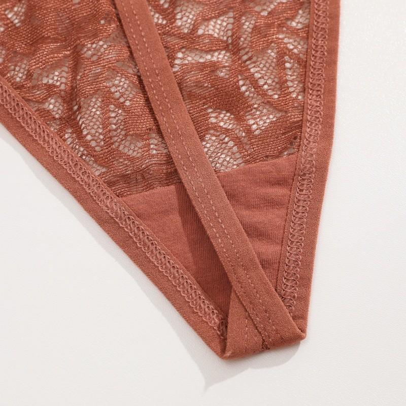 FINETOO Csipke tangák nőknek alacsony derekú G-string csipke virágos bugyi bikini fehérnemű