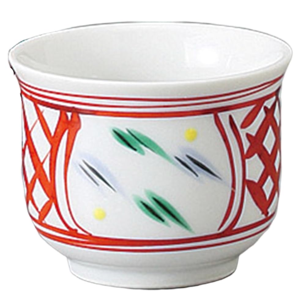 Sake Tokkuri and Ochoko 8cm x Akae Madori Tokkuri Tokkuri and Sake Cup Set Mino Ware Ale-net Set, Set, H15.5cm, Approx. 280cc, (Large), (2), Ceramic,
